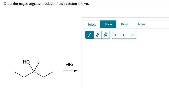 Formed major compound undergoes acidic