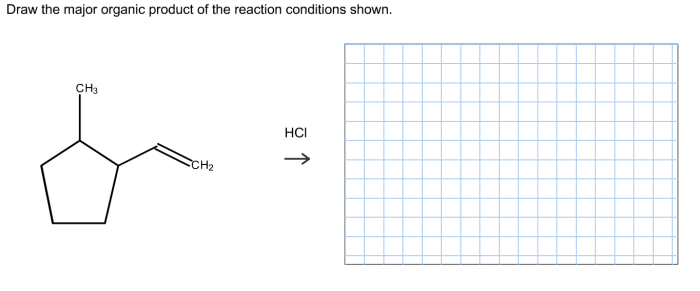 Draw the major organic product of the reaction conditions shown.